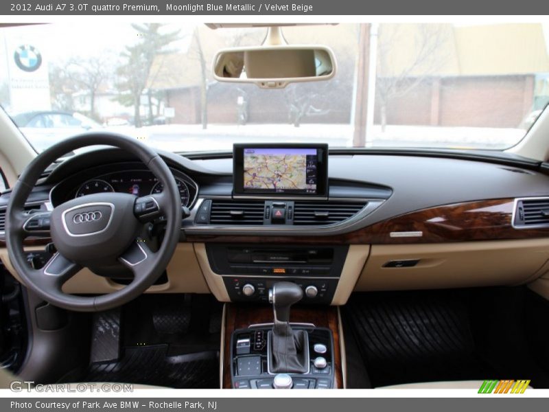 Moonlight Blue Metallic / Velvet Beige 2012 Audi A7 3.0T quattro Premium