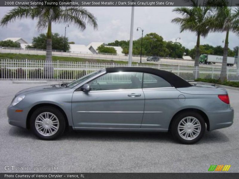 Silver Steel Metallic / Dark Slate Gray/Light Slate Gray 2008 Chrysler Sebring Touring Convertible