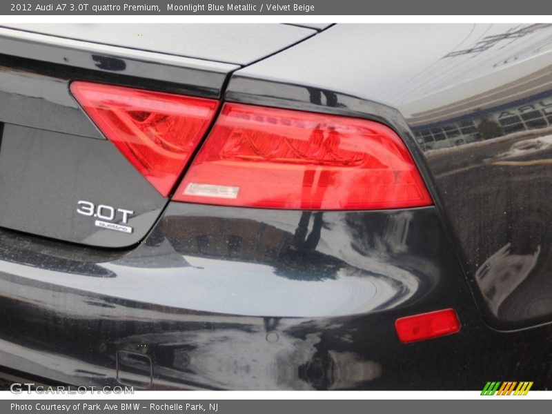 Moonlight Blue Metallic / Velvet Beige 2012 Audi A7 3.0T quattro Premium