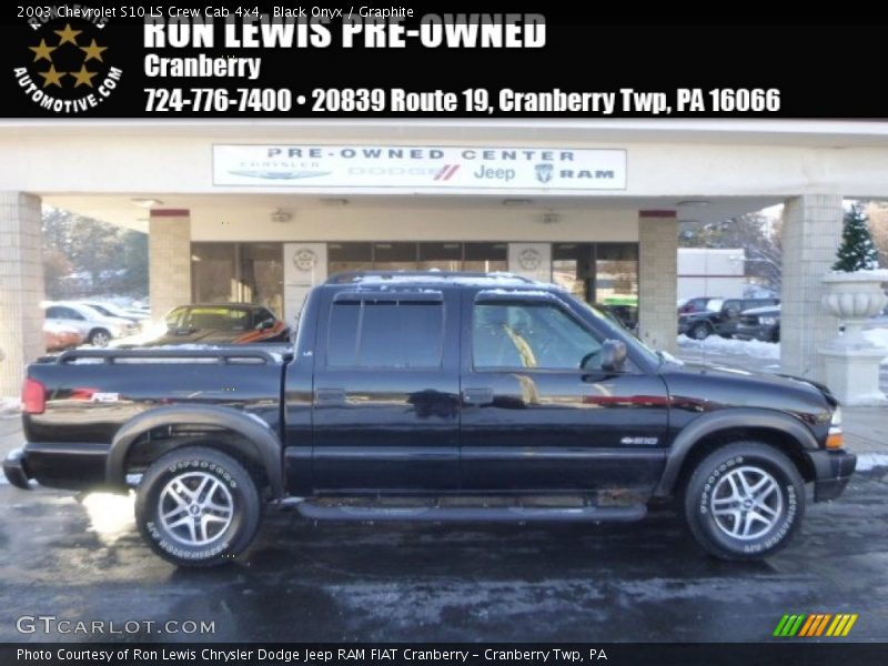 Black Onyx / Graphite 2003 Chevrolet S10 LS Crew Cab 4x4