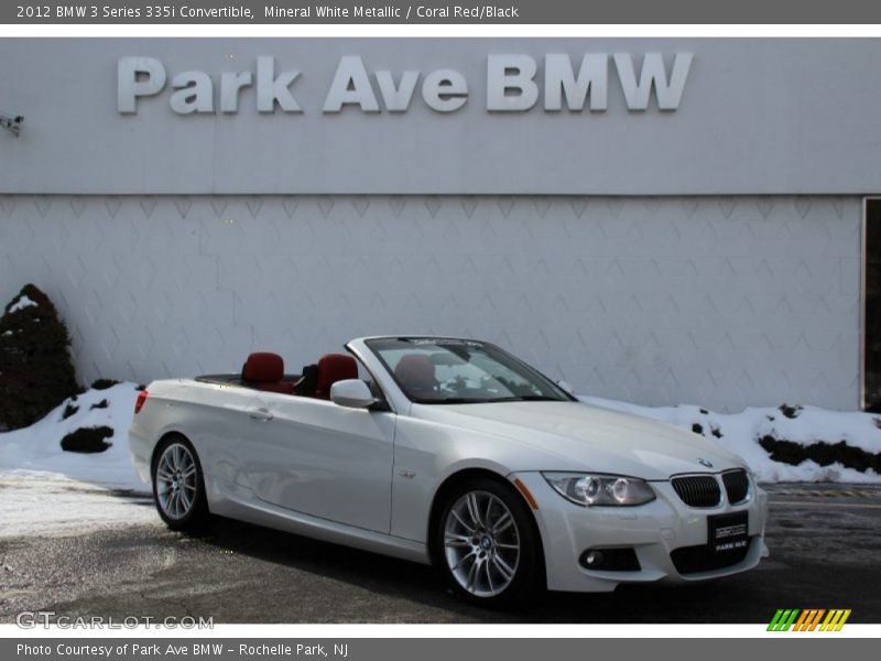 Mineral White Metallic / Coral Red/Black 2012 BMW 3 Series 335i Convertible