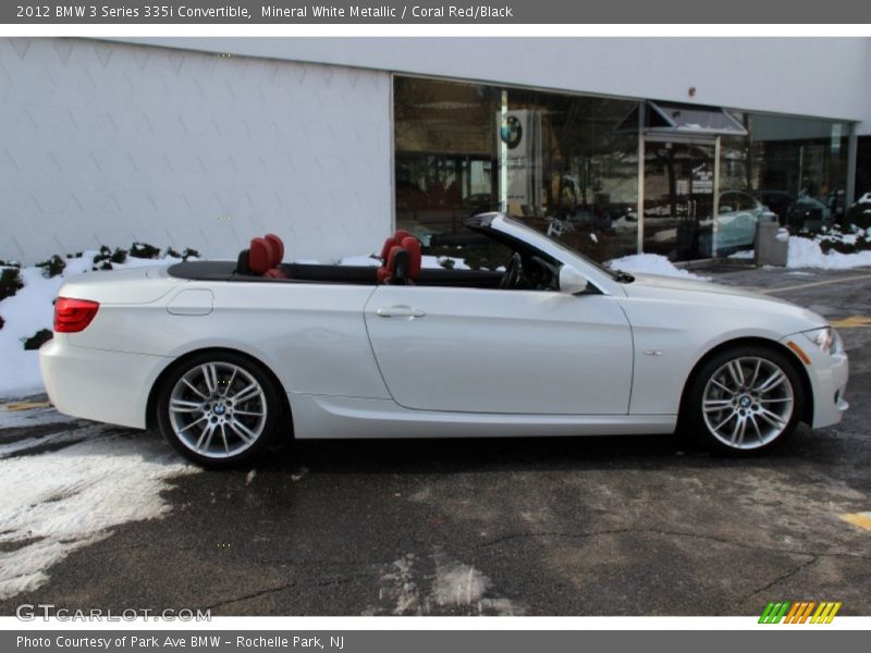 Mineral White Metallic / Coral Red/Black 2012 BMW 3 Series 335i Convertible