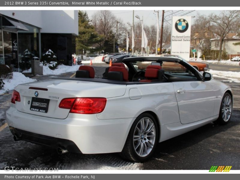 Mineral White Metallic / Coral Red/Black 2012 BMW 3 Series 335i Convertible