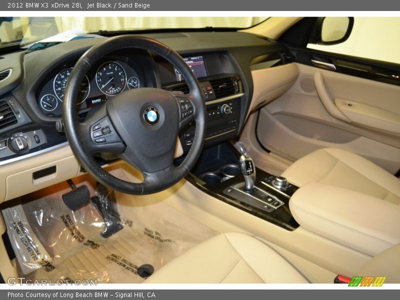 Jet Black / Sand Beige 2012 BMW X3 xDrive 28i
