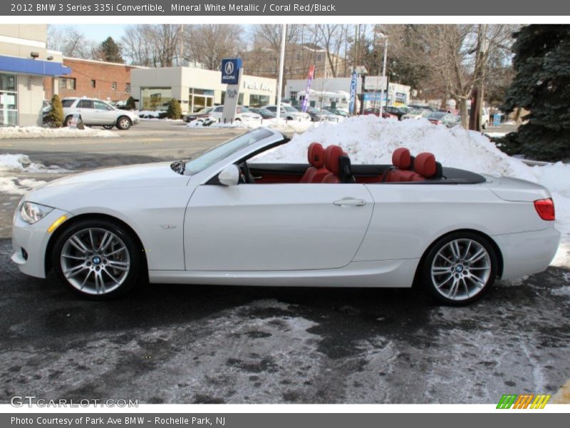 Mineral White Metallic / Coral Red/Black 2012 BMW 3 Series 335i Convertible