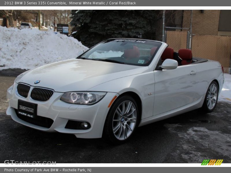 Mineral White Metallic / Coral Red/Black 2012 BMW 3 Series 335i Convertible
