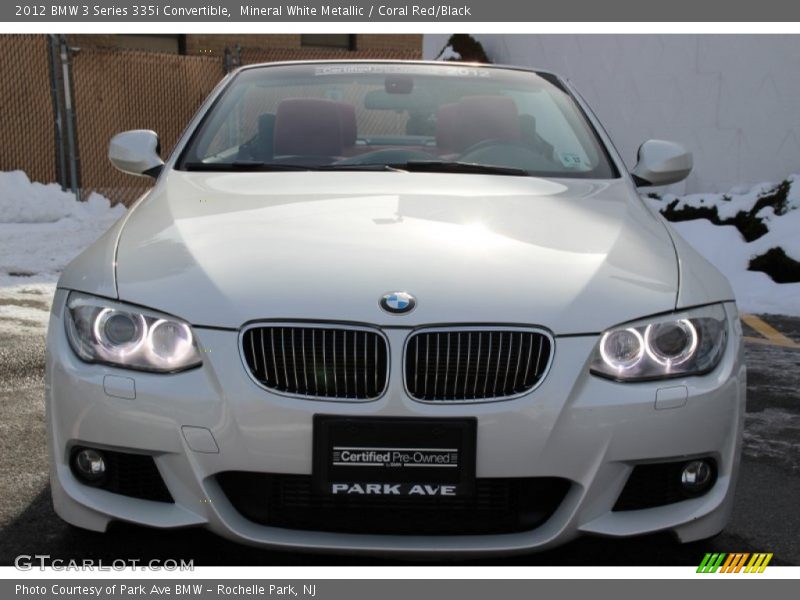 Mineral White Metallic / Coral Red/Black 2012 BMW 3 Series 335i Convertible