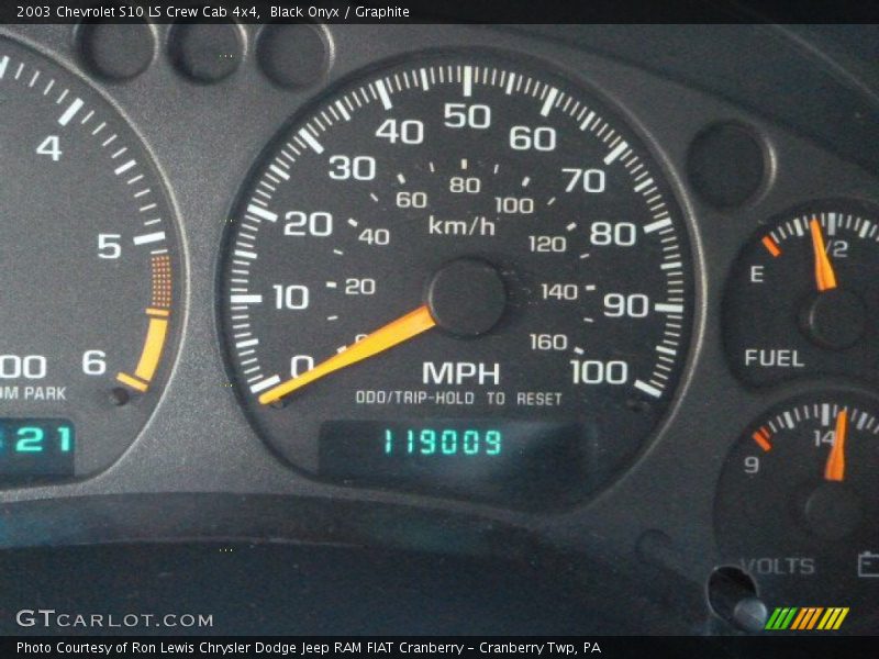 Black Onyx / Graphite 2003 Chevrolet S10 LS Crew Cab 4x4