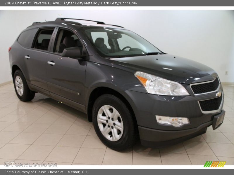 Cyber Gray Metallic / Dark Gray/Light Gray 2009 Chevrolet Traverse LS AWD