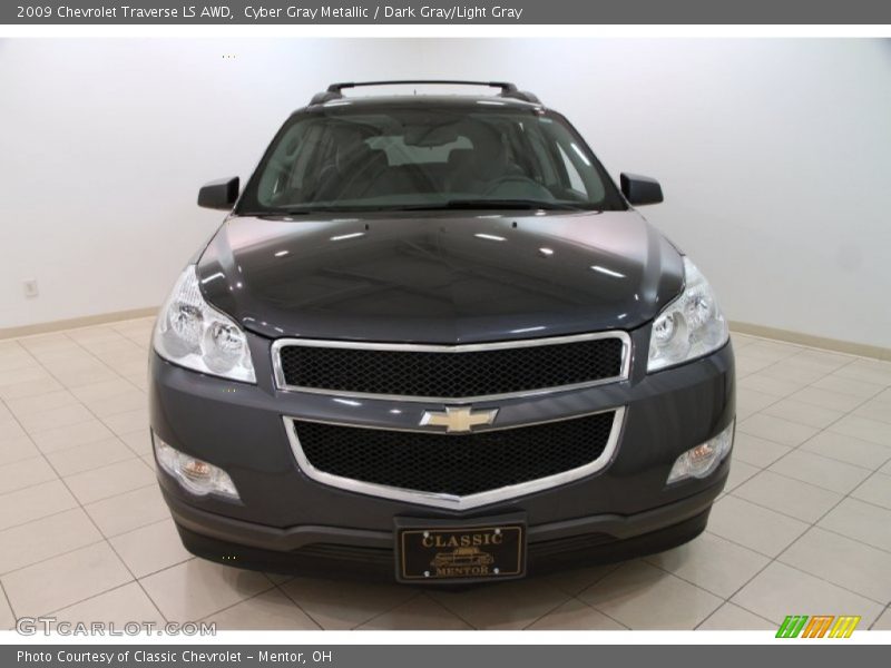 Cyber Gray Metallic / Dark Gray/Light Gray 2009 Chevrolet Traverse LS AWD