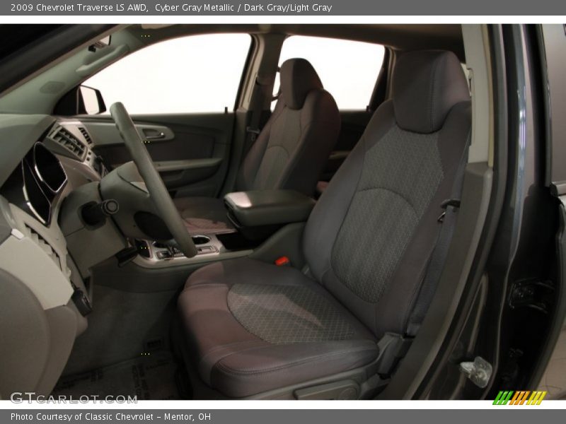 Cyber Gray Metallic / Dark Gray/Light Gray 2009 Chevrolet Traverse LS AWD