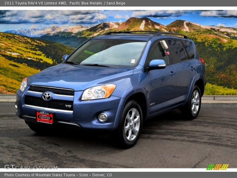 Pacific Blue Metallic / Sand Beige 2011 Toyota RAV4 V6 Limited 4WD