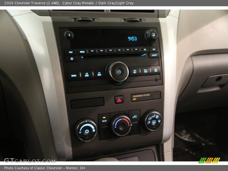 Cyber Gray Metallic / Dark Gray/Light Gray 2009 Chevrolet Traverse LS AWD