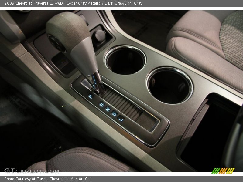 Cyber Gray Metallic / Dark Gray/Light Gray 2009 Chevrolet Traverse LS AWD