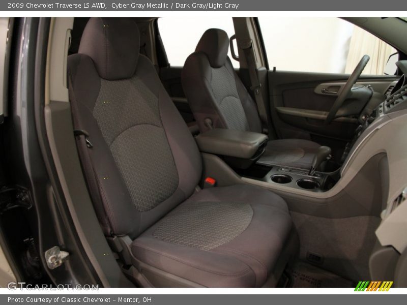 Cyber Gray Metallic / Dark Gray/Light Gray 2009 Chevrolet Traverse LS AWD