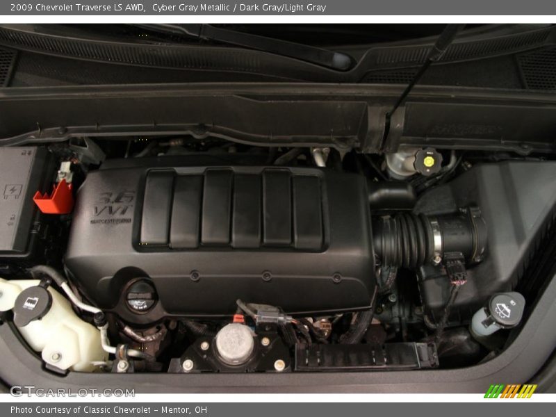 Cyber Gray Metallic / Dark Gray/Light Gray 2009 Chevrolet Traverse LS AWD