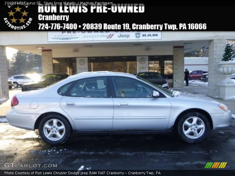 Silver Frost Metallic / Medium Parchment 2003 Ford Taurus SE