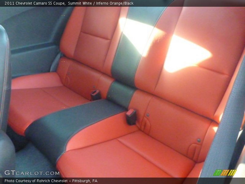 Summit White / Inferno Orange/Black 2011 Chevrolet Camaro SS Coupe