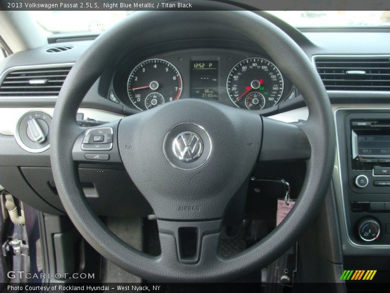 Night Blue Metallic / Titan Black 2013 Volkswagen Passat 2.5L S