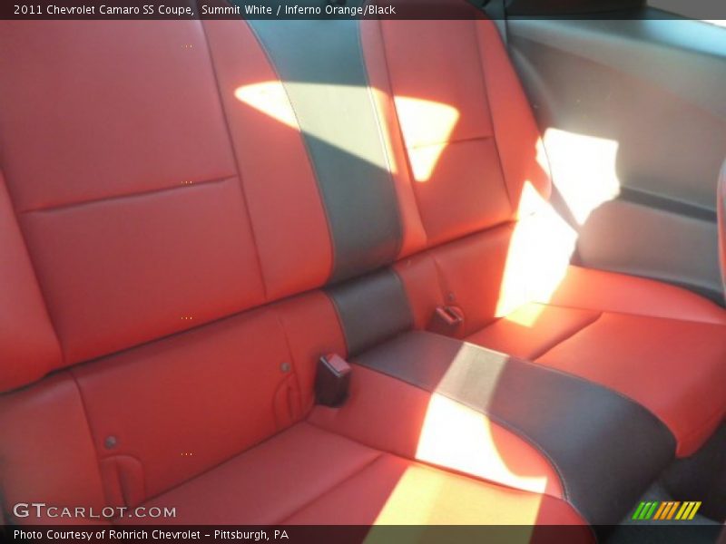 Summit White / Inferno Orange/Black 2011 Chevrolet Camaro SS Coupe