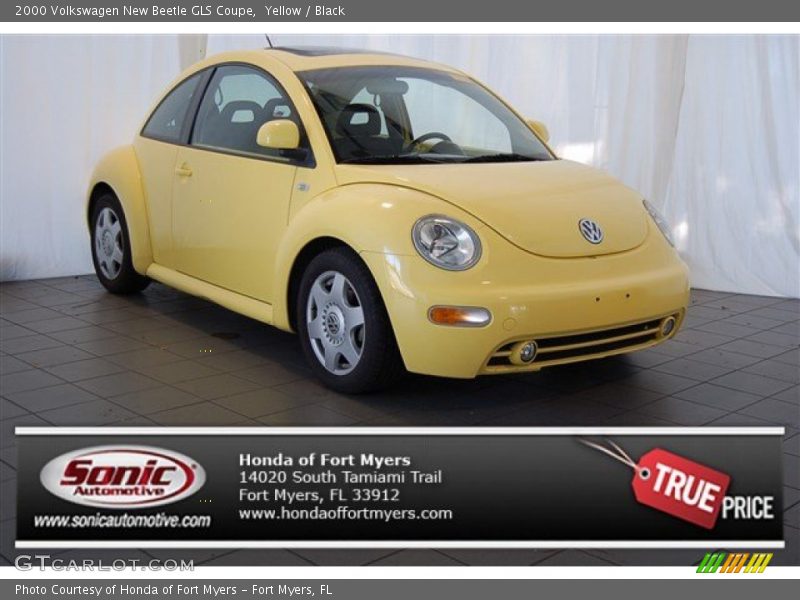 Yellow / Black 2000 Volkswagen New Beetle GLS Coupe