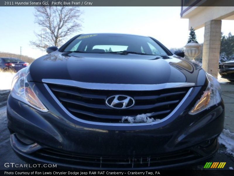Pacific Blue Pearl / Gray 2011 Hyundai Sonata GLS