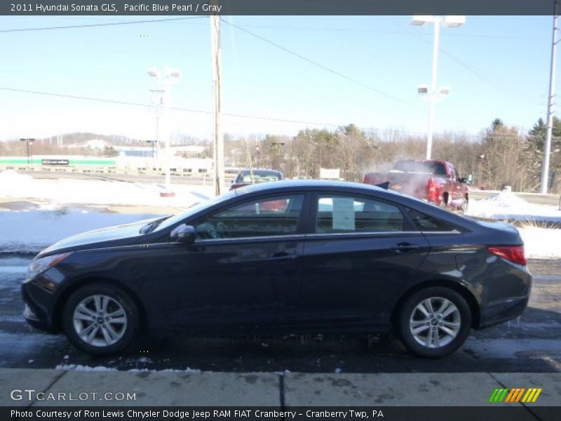 Pacific Blue Pearl / Gray 2011 Hyundai Sonata GLS