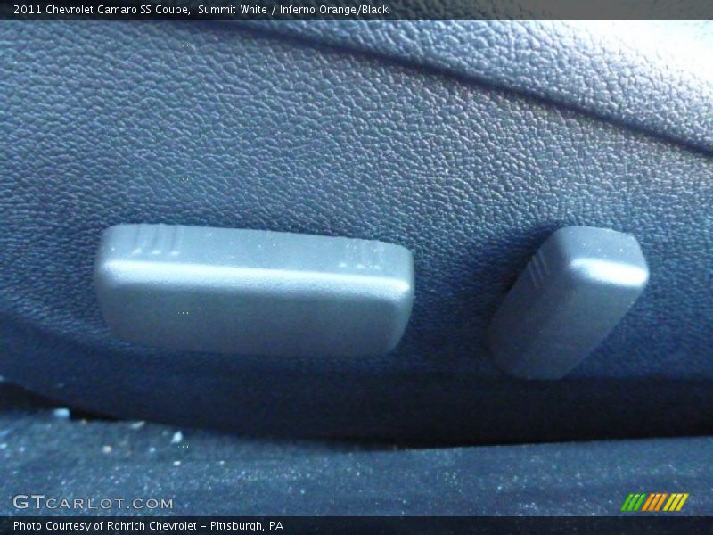 Summit White / Inferno Orange/Black 2011 Chevrolet Camaro SS Coupe