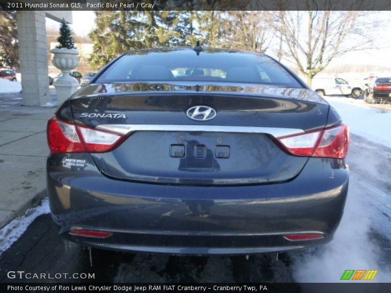 Pacific Blue Pearl / Gray 2011 Hyundai Sonata GLS