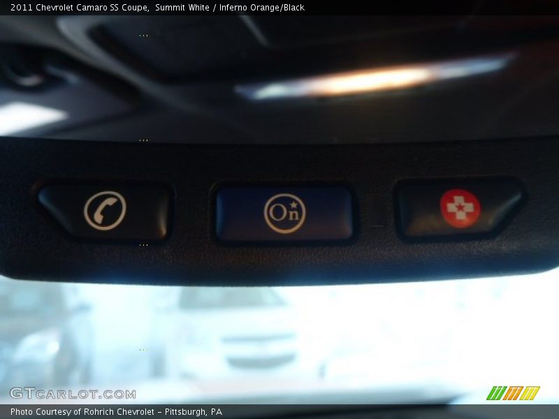 Summit White / Inferno Orange/Black 2011 Chevrolet Camaro SS Coupe