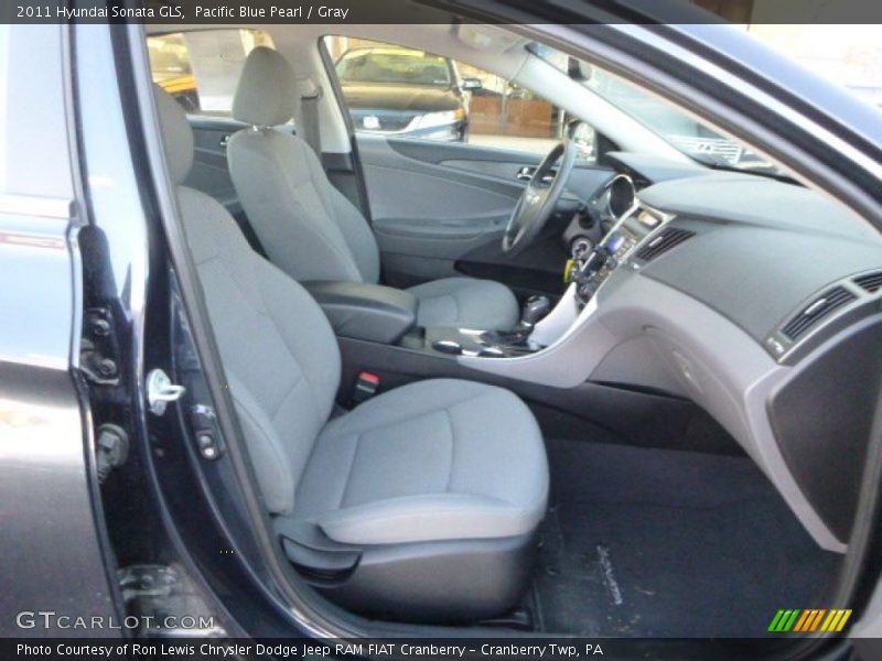 Pacific Blue Pearl / Gray 2011 Hyundai Sonata GLS