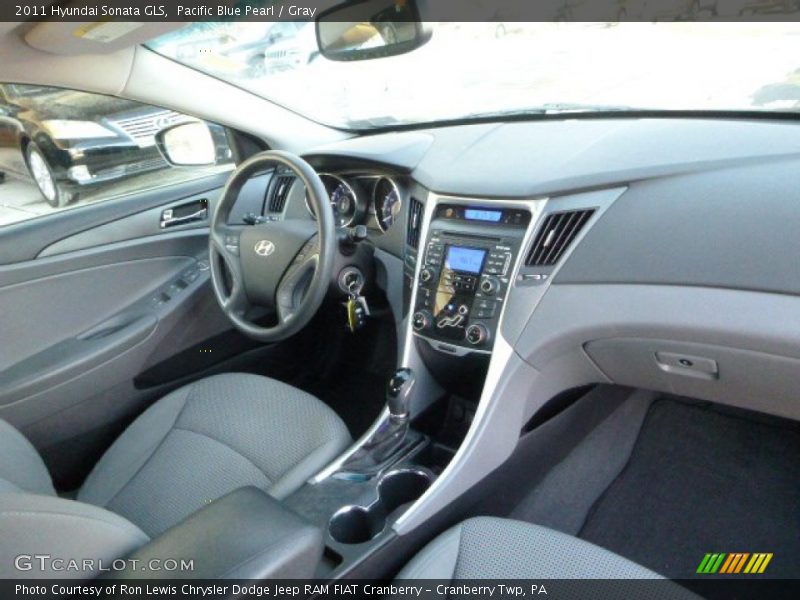 Pacific Blue Pearl / Gray 2011 Hyundai Sonata GLS