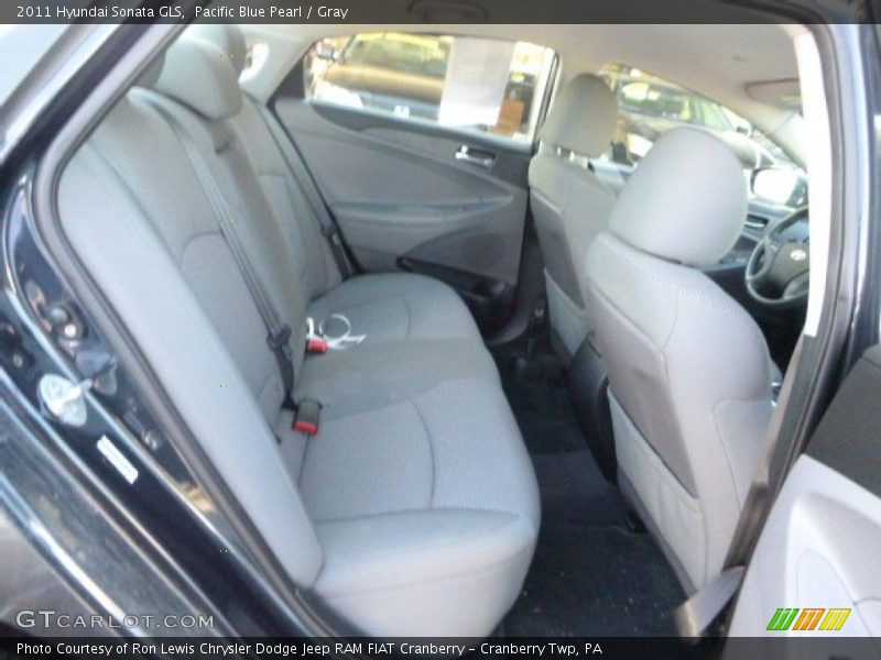 Pacific Blue Pearl / Gray 2011 Hyundai Sonata GLS