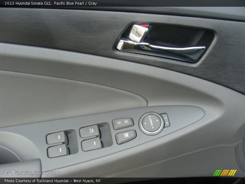 Pacific Blue Pearl / Gray 2013 Hyundai Sonata GLS