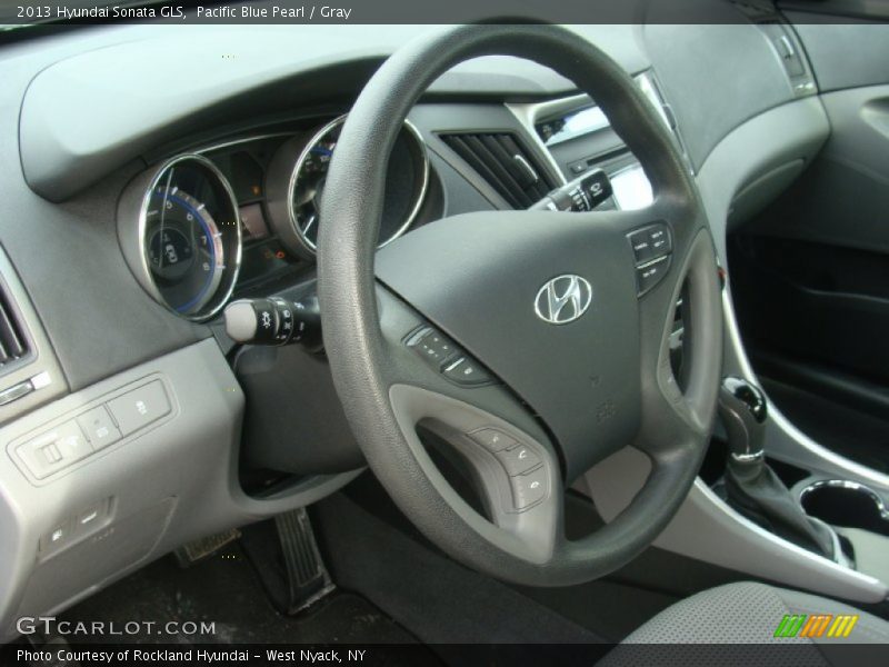 Pacific Blue Pearl / Gray 2013 Hyundai Sonata GLS