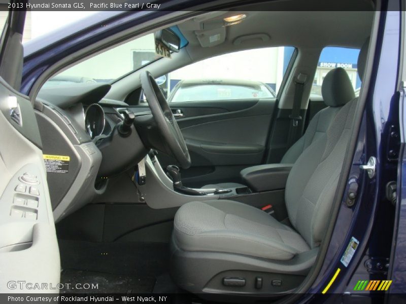 Pacific Blue Pearl / Gray 2013 Hyundai Sonata GLS