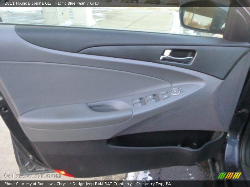 Pacific Blue Pearl / Gray 2011 Hyundai Sonata GLS