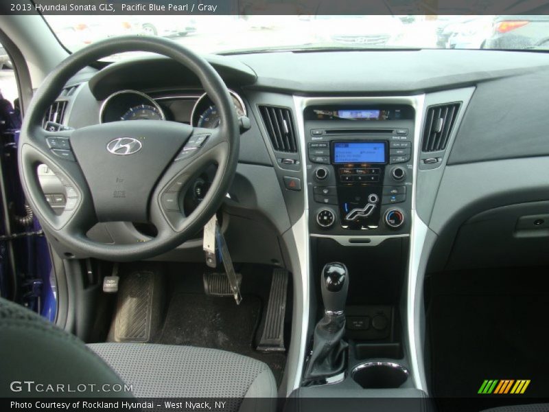 Pacific Blue Pearl / Gray 2013 Hyundai Sonata GLS