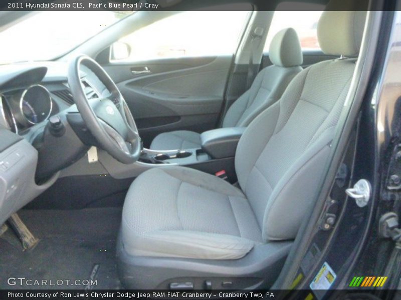 Pacific Blue Pearl / Gray 2011 Hyundai Sonata GLS