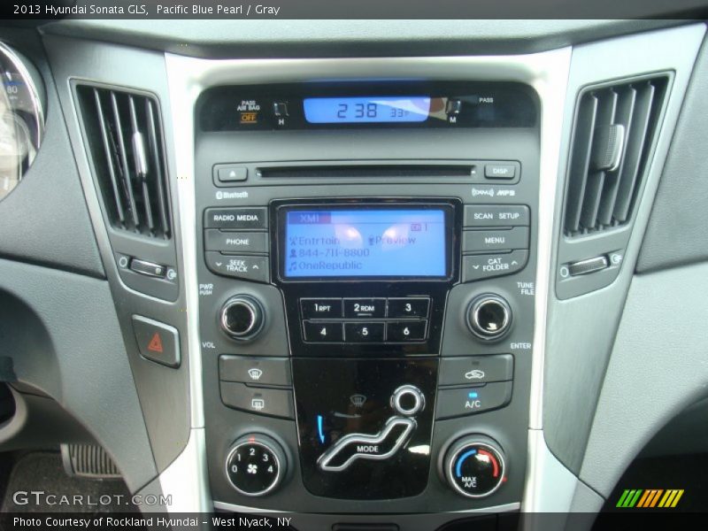 Pacific Blue Pearl / Gray 2013 Hyundai Sonata GLS