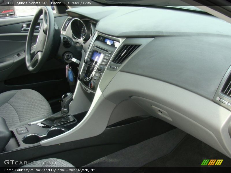 Pacific Blue Pearl / Gray 2013 Hyundai Sonata GLS