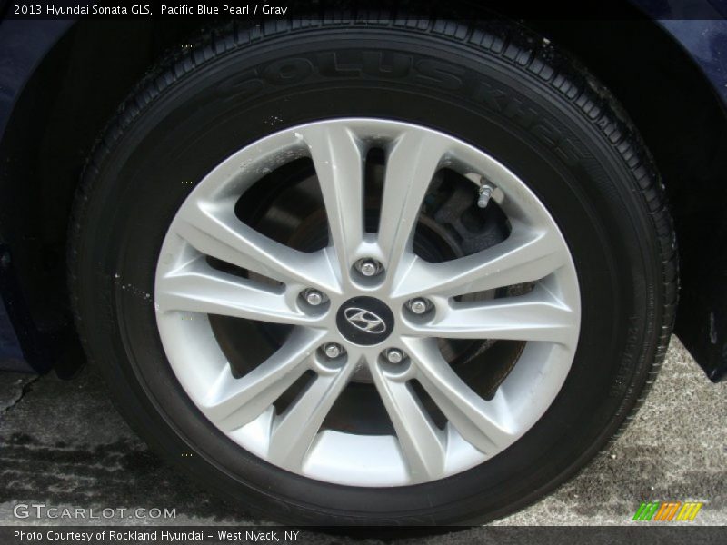 Pacific Blue Pearl / Gray 2013 Hyundai Sonata GLS
