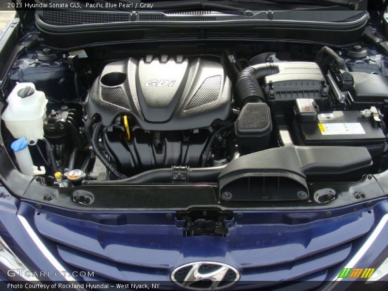 Pacific Blue Pearl / Gray 2013 Hyundai Sonata GLS