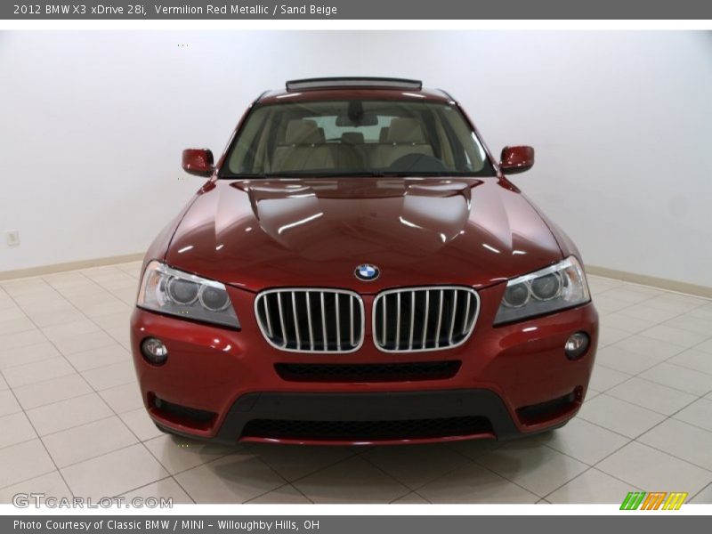 Vermilion Red Metallic / Sand Beige 2012 BMW X3 xDrive 28i