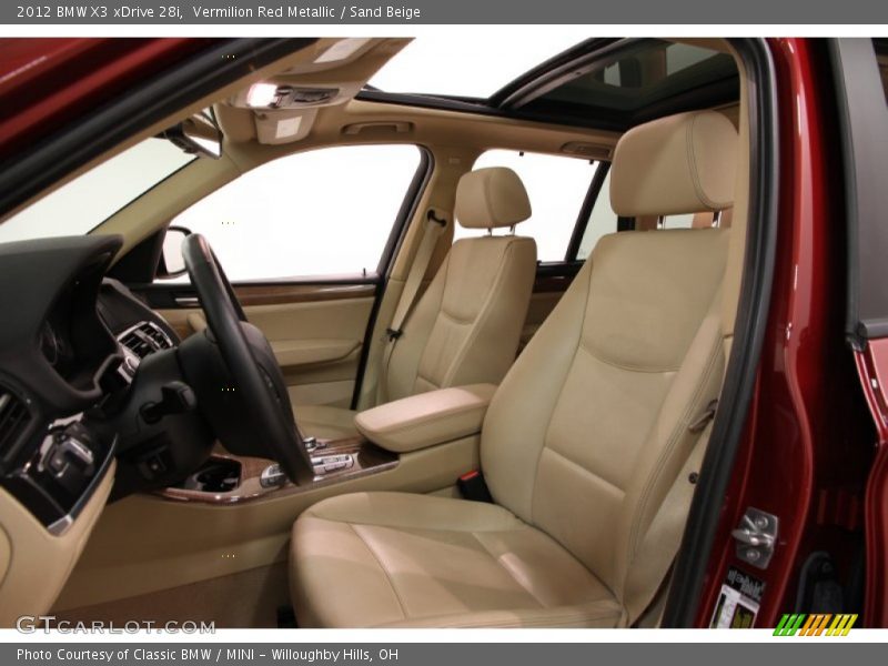 Vermilion Red Metallic / Sand Beige 2012 BMW X3 xDrive 28i