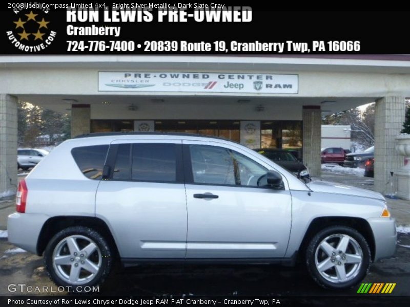 Bright Silver Metallic / Dark Slate Gray 2008 Jeep Compass Limited 4x4