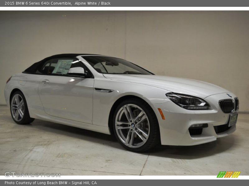 Alpine White / Black 2015 BMW 6 Series 640i Convertible