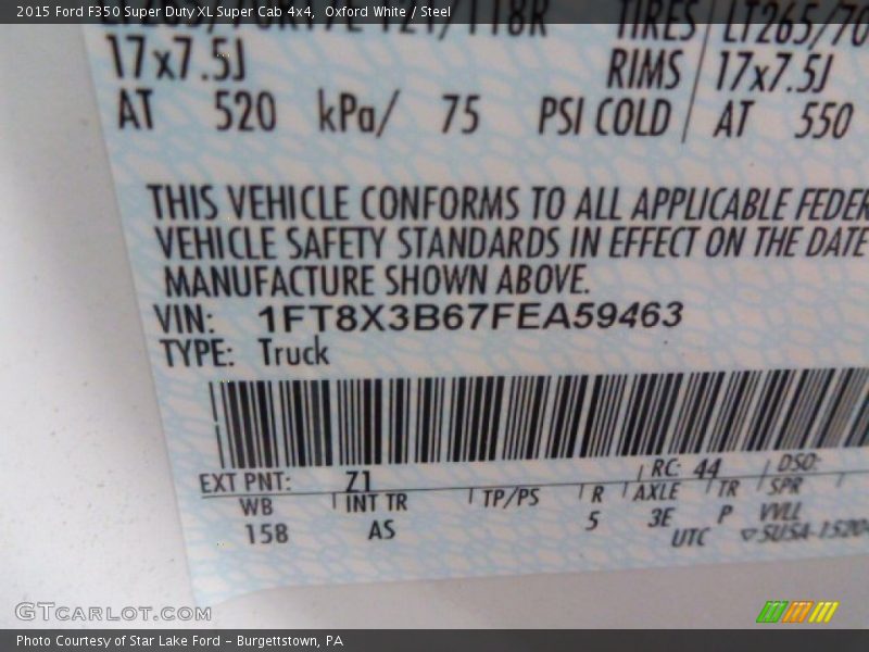 Oxford White / Steel 2015 Ford F350 Super Duty XL Super Cab 4x4