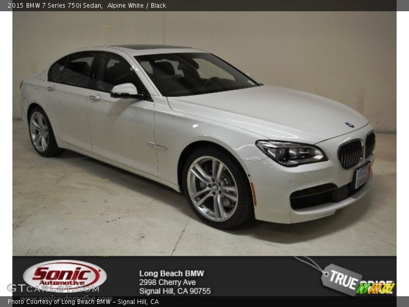 Alpine White / Black 2015 BMW 7 Series 750i Sedan