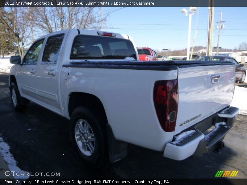 Summit White / Ebony/Light Cashmere 2012 Chevrolet Colorado LT Crew Cab 4x4